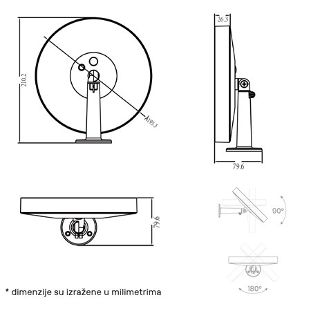 SOLARNA LED SVETILJKA ESL-76 6.25W 4000K IP54