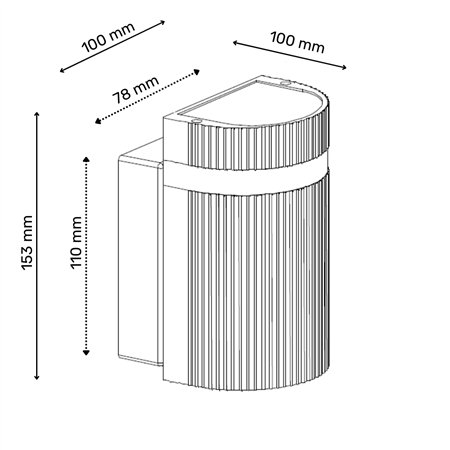 SVETILJKA JM-5101 ZIDNA CRNA 1*GU10 IP65