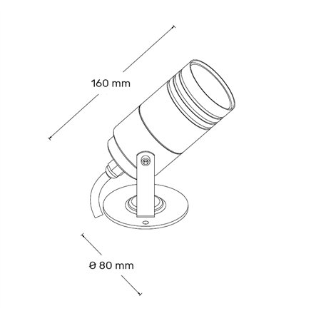SVETILJKA A1907 SPOT 1*GU10 IP65 ANTRACIT