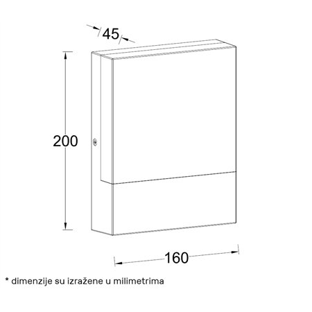 Crna LED zidna spoljna lampa sa snagom od 10W i temperaturom svetla od 4000K
