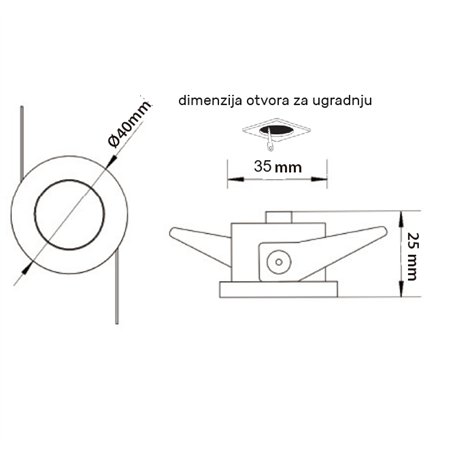 LED ROZETNA L1030-3 OKRUGLA 3W 4000K BELA