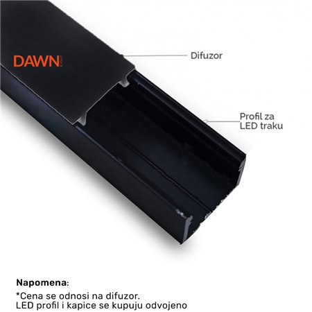 DIFUZOR ALP004-R CRNI