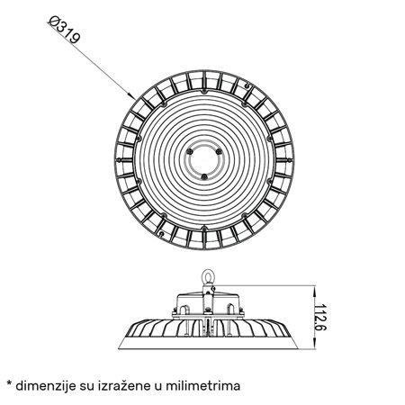 DAWN LED REFLEKTOR HBB-240W 4000K 90° IP65