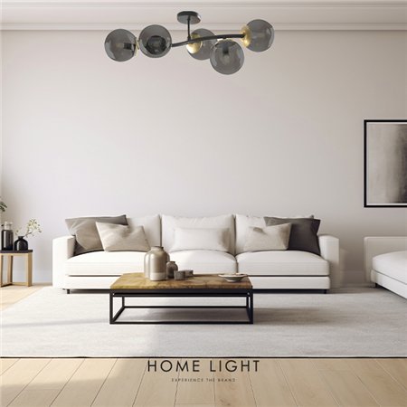 Luster raskošnog izgleda i 5 sijaličnih mesta E27 smeštenih u staklenim kuglama boje konjaka.