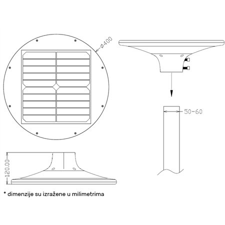 SOLARNA LED ULIČNA SVETILJKA LD-SGL-20W