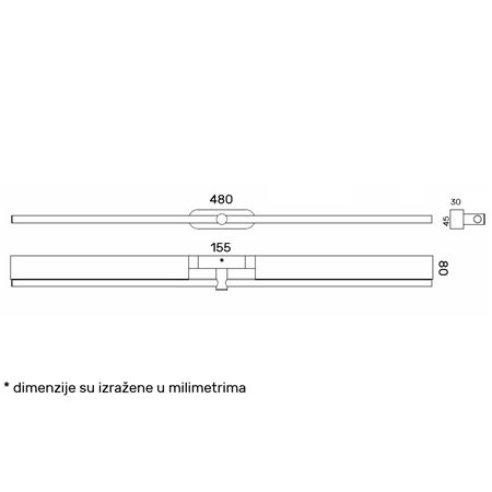 LED lampa boje tamne bronze