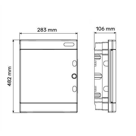 ETI razvodna tabla ECM36PT je ugradna distribuciona kutija dizajnirana za efikasno upravljanje električnim instalacijama.