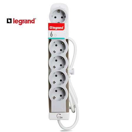 Produžni kabl - razvodnik sa 6 utičnica i kablom dužine 1