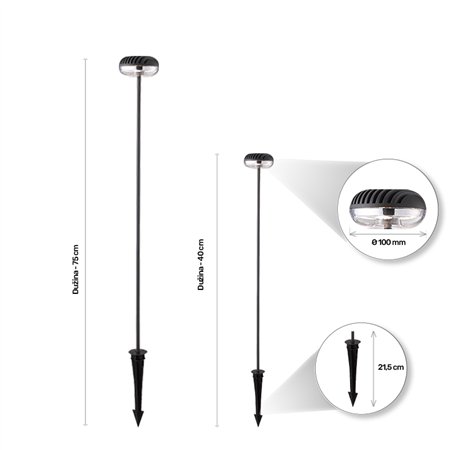 LED stubna spoljna ubodna lampa