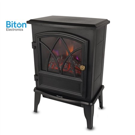 Električni kamin sa čeličnim kućištem i snagom od 1500W pruža efikasno grejanje uz realističan efekat plamena.