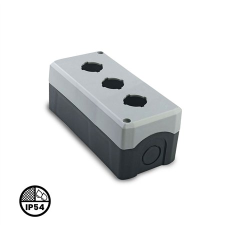 Kutija za prekidače za tri tastera u IP54 zaštiti.