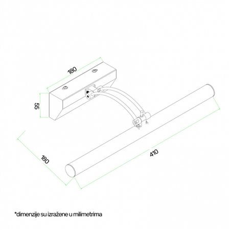 VESTA 138 ZIDNA LAMPA LED 5W 4000K MESING