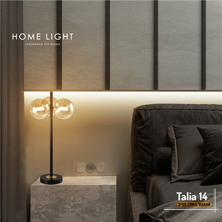 TALIA 14 STONA LAMPA 3*G9 CRNA/BAKAR