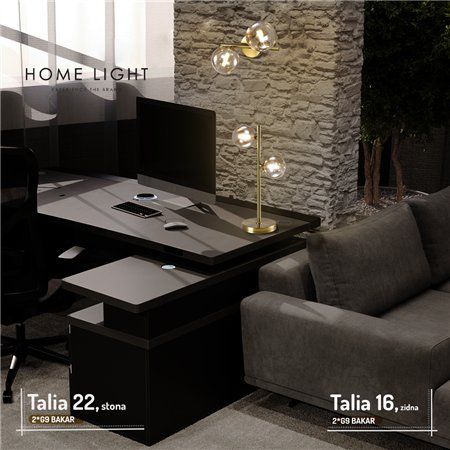 TALIA 16 ZIDNA LAMPA 2*G9 BAKAR