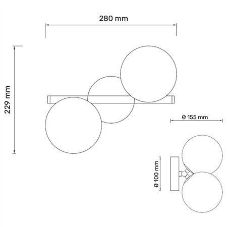 TALIA 16 ZIDNA LAMPA 2*G9 BAKAR