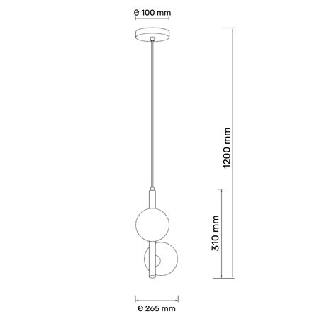 TALIA 18 VISILICA 2*G9 BAKAR
