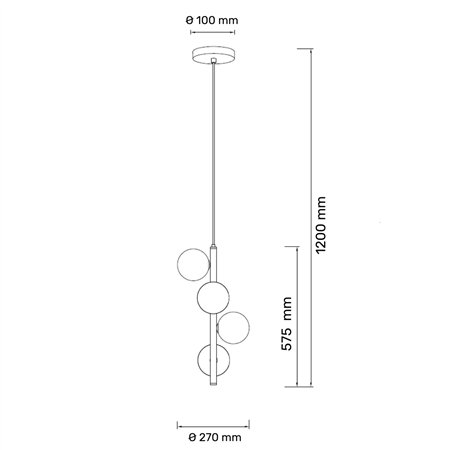 Luster sa 4xG9 sijalice u bakarnoj boji dodaje luksuzni izgled prostorima