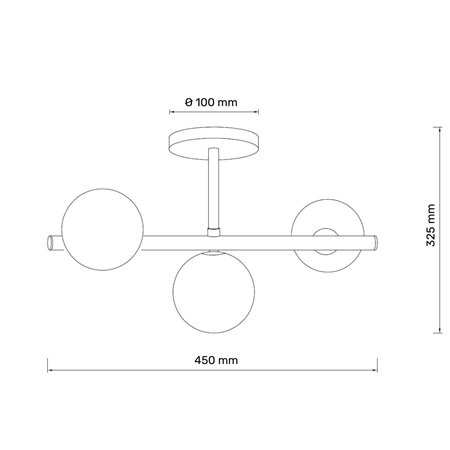 Luster sa tri sijalična grla