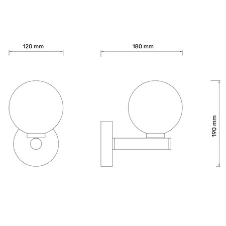 TALIA 24 ZIDNA LAMPA 1*G9 CRNA/BAKAR