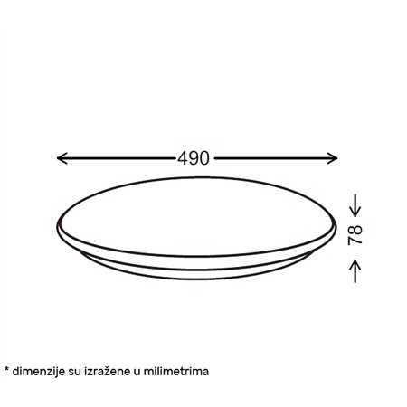 VESTA 664 LED PLAFONJERA 24W/48W CCT