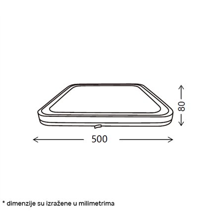 LED plafonjera sa mogućnošću dimovanja i promene temperature boje svetla.