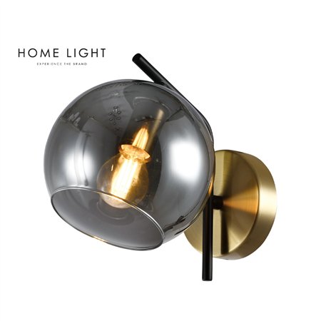 Zidna lampa sa 1xE14 sijalicom u crnoj i bakarnoj boji