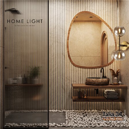 Zidna lampa sa 2 E14 sijalice