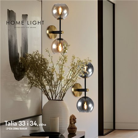Zidna lampa sa 2 E14 sijalice