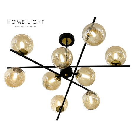 Elegantan i moderan luster u crnoj i bakarnoj boji