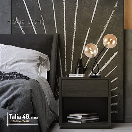 Lampa u crnoj i bakarnoj boji