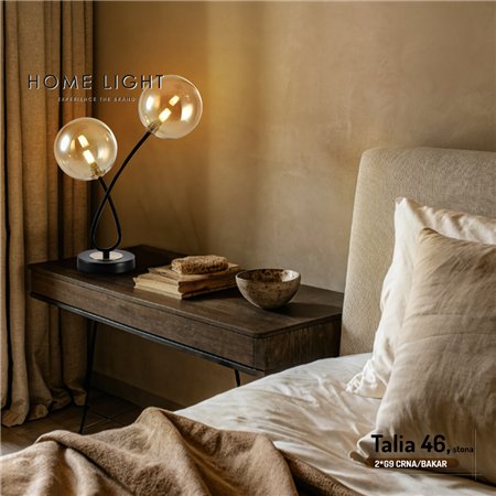 Lampa u crnoj i bakarnoj boji