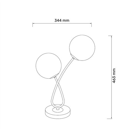 Lampa u crnoj i bakarnoj boji