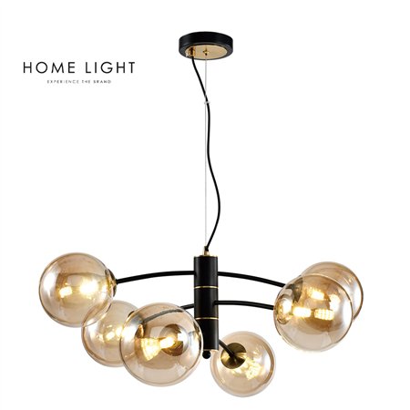 Elegantni luster u crnoj i bakarnoj boji