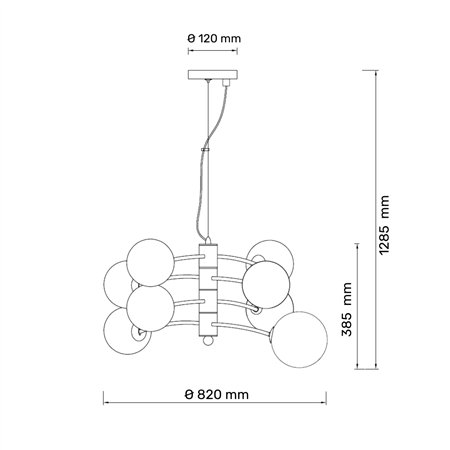 Luster u crnoj i bakarnoj kombinaciji
