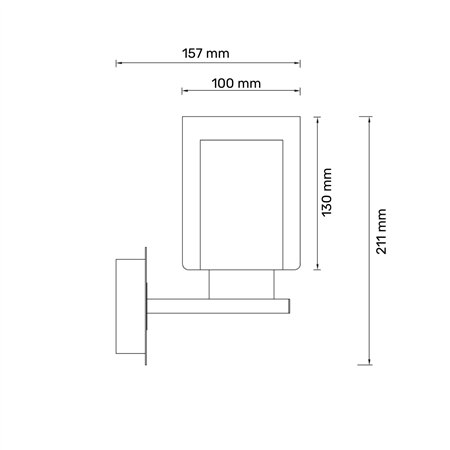 Jednostavna i elegantna zidna lampa sive boje