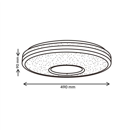LED plafonjera sa daljinskim podešavanjem temperature svetlosti i RGB svetlom. Odabir snage 22W/44W.