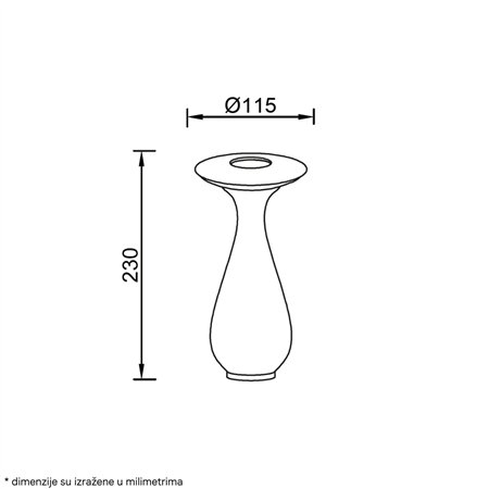 LED punjiva stona lampa - vaza