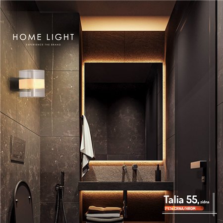 Zidna lampa u crnoj i hromiranoj boji unosi savremeni šarm u svaki prostor