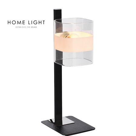 Elegantna stona lampa u crnoj i hromiranoj boji