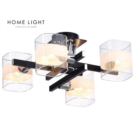 Luster u crnoj i hromiranoj boji savršen je za prostorije sa modernim dizajnom. Poseduje  4 grla tip E14.