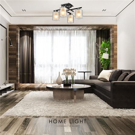 Luster u crnoj i hromiranoj boji savršen je za prostorije sa modernim dizajnom. Poseduje  4 grla tip E14.