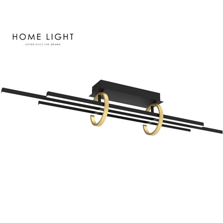 Ovaj elegantni LED luster u crnoj i zlatnoj kombinaciji daje luksuzan izgled