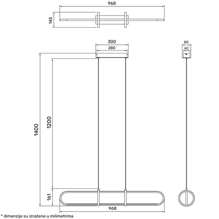 SOLEA 4 LUSTER 36W 3000/4000/6000K CRNA/DRVO