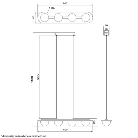 Elegantan i moderan luster snage 28wsa drvenim detaljima pružaju širok spektar svetlosti
