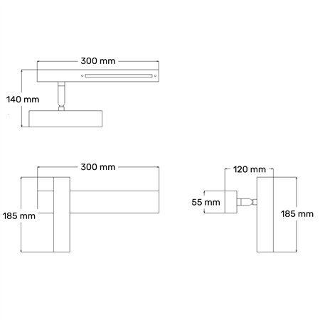 Elegantan dizajn LED zidne lampe u crnoj boji
