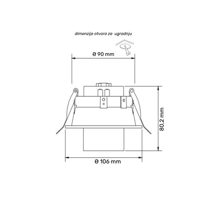 ROZETNA 717 1*GU10 CRNA