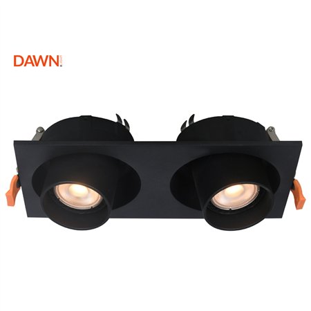 Rozetna 718 sa dva GU10 grla u crnoj boji