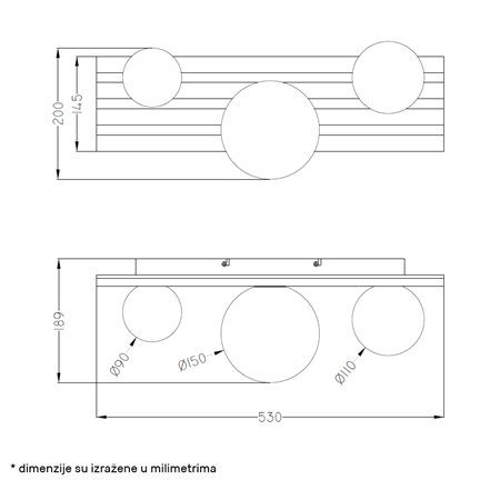 TALIA 61 PLAFONJERA 3*G9 DRVO