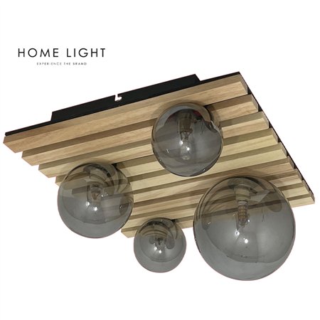 Plafonjera sa 4*G9 sijalice i drvenim elementima u elegantnom izdanju