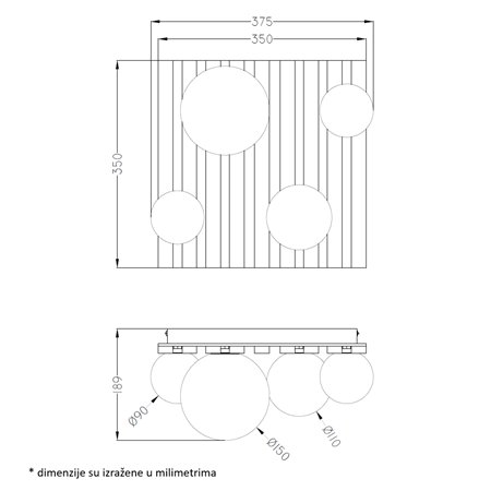 TALIA 62 PLAFONJERA 4*G9 DRVO